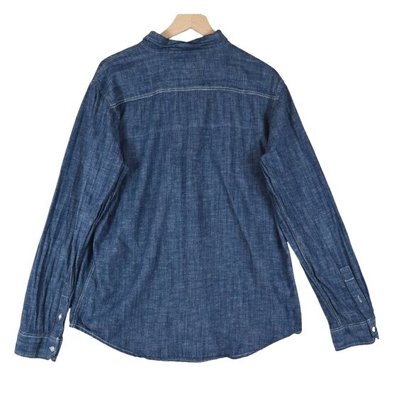 SpaceX Chambray Denim Button-Up Shirt L Long Sleeve Workwear - Picture 4 of 6